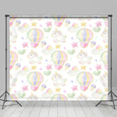 Aperturee - Aperturee Hot Air Balloon Sweet Unicorn Cake Smash Backdrop